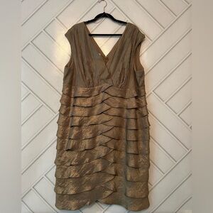 Elegant Gold Layered Dress